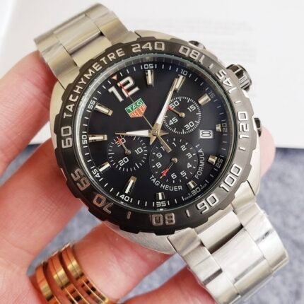 Tag Heuer F1 Black Dial/ Chronograph/ Luxury Tag Watch For Men-s- 45mm -Replica watches