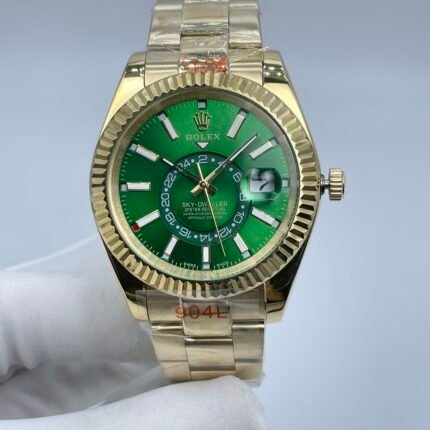 ROLEX SKYDEWELLER WATCH Gold AUTOMATIC MOVEMENT/ MEN'S ROLEX WATCH 鈥�42MM