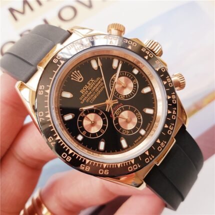 Rolex Daytona Rubber strap / Automatic Movement/ Luxury Rolex watch- 40mm -Replica Watches
