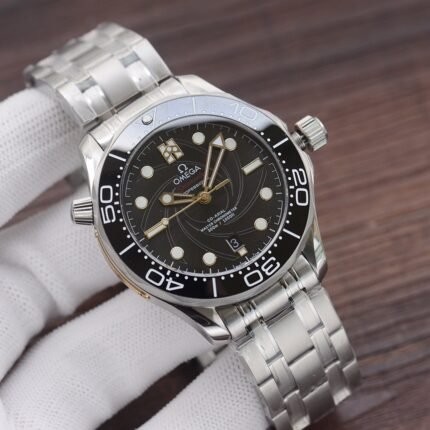 Omega Seamaster black dial/ Automatic Movement/ luxury Omega watches for Men's- 42mm -Replica watches