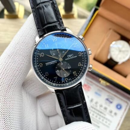 IWC Schaffhausen Chronograph Leather strap -Replica watches