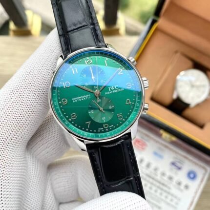 IWC Schaffhausen Chronograph Leather strap -Replica watches