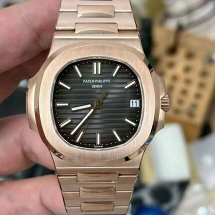Patek Philippe customize nautilus 5711R dark grey dial Cal.330 movement 8.2mm thickness CNC case original replacement dial and hands 143g weight