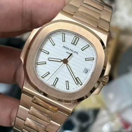 Patek Philippe customize nautilus 5711R snow white dial Cal.330 movement 8.2mm thickness CNC case original replacement dial and hands 143g weight