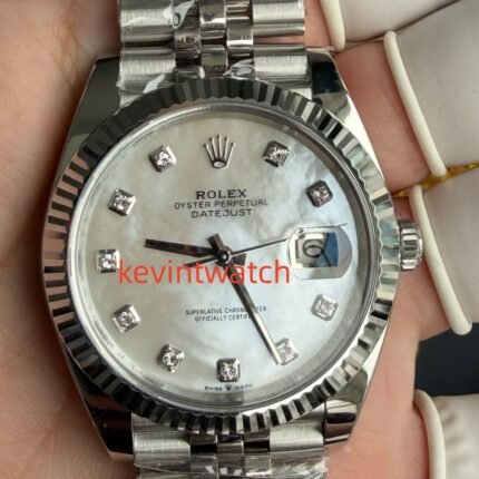 Datejust jubilee 126334 41mm mother of pearl dial sharp bezel free sprung 3235 movement 130g weight